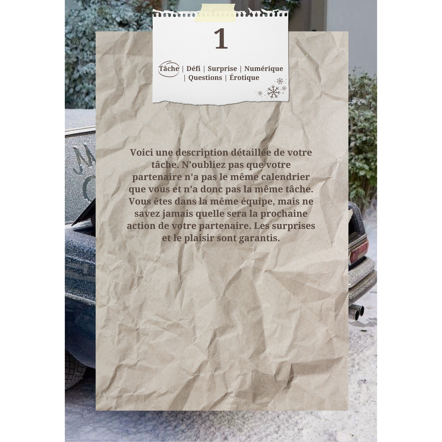 Calendrier de l’Avent pour couple